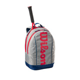 Wilson Junior Racquet Backpack (Grey/Blue/Red) - RacquetGuys.ca