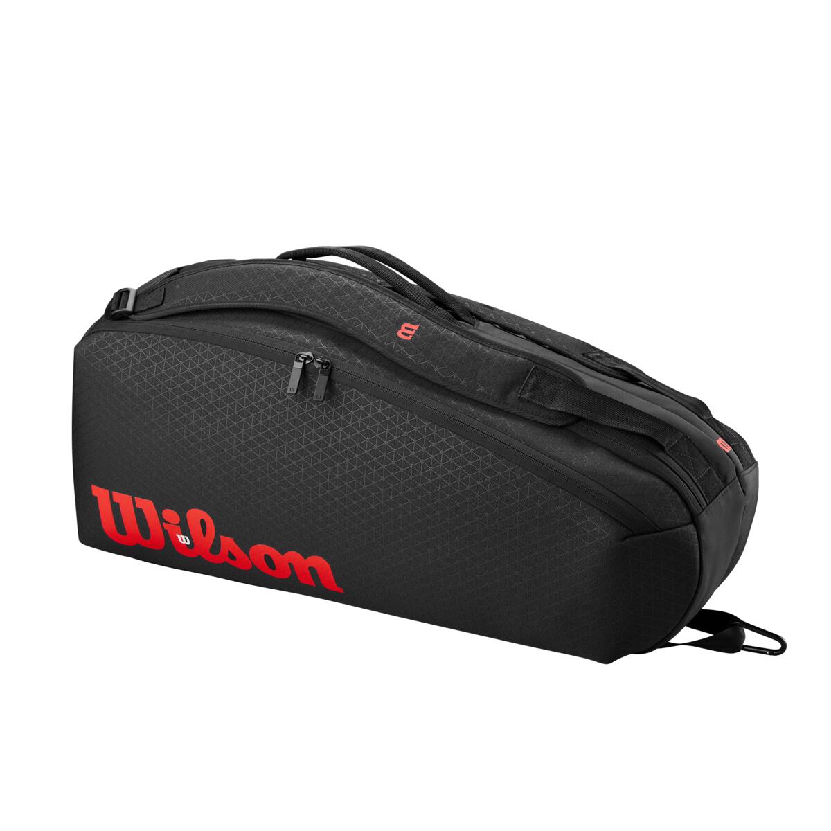 Wilson Clash v3 6 Pack Racquet Bag (Black/Infrared) - RacquetGuys.ca