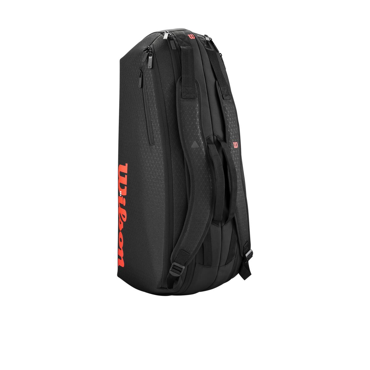 Wilson Clash v3 6 Pack Racquet Bag (Black/Infrared) - RacquetGuys.ca