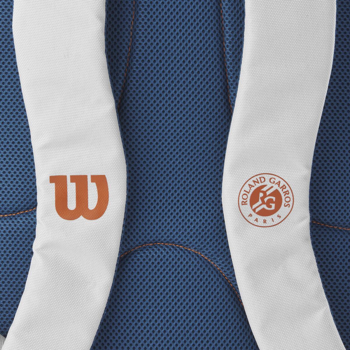 Wilson Roland Garros Team Backpack Racquet Bag (Oyster Grey/Blue) - RacquetGuys.ca