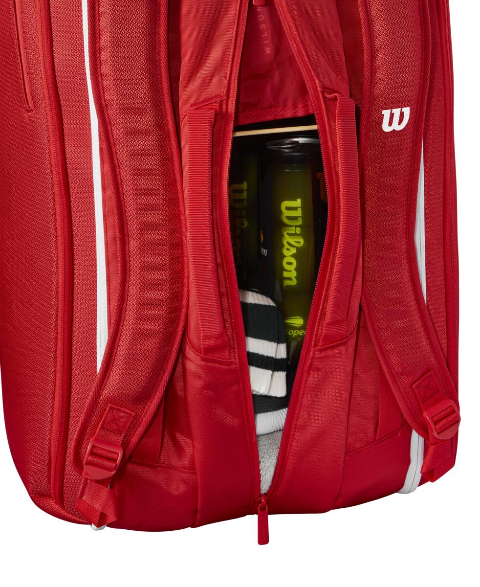 Wilson Super Tour 15 Pack 2025 Racquet Bag (Red) - RacquetGuys.ca