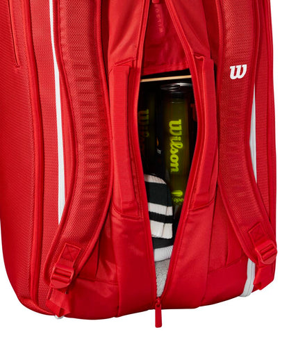 Wilson Super Tour 15 Pack 2025 Racquet Bag (Red) - RacquetGuys.ca