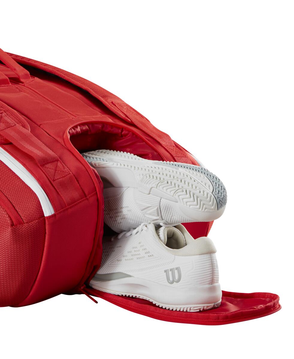 Wilson Super Tour 15 Pack 2025 Racquet Bag (Red) - RacquetGuys.ca