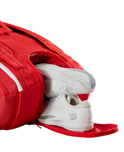 Wilson Super Tour 15 Pack 2025 Racquet Bag (Red) - RacquetGuys.ca