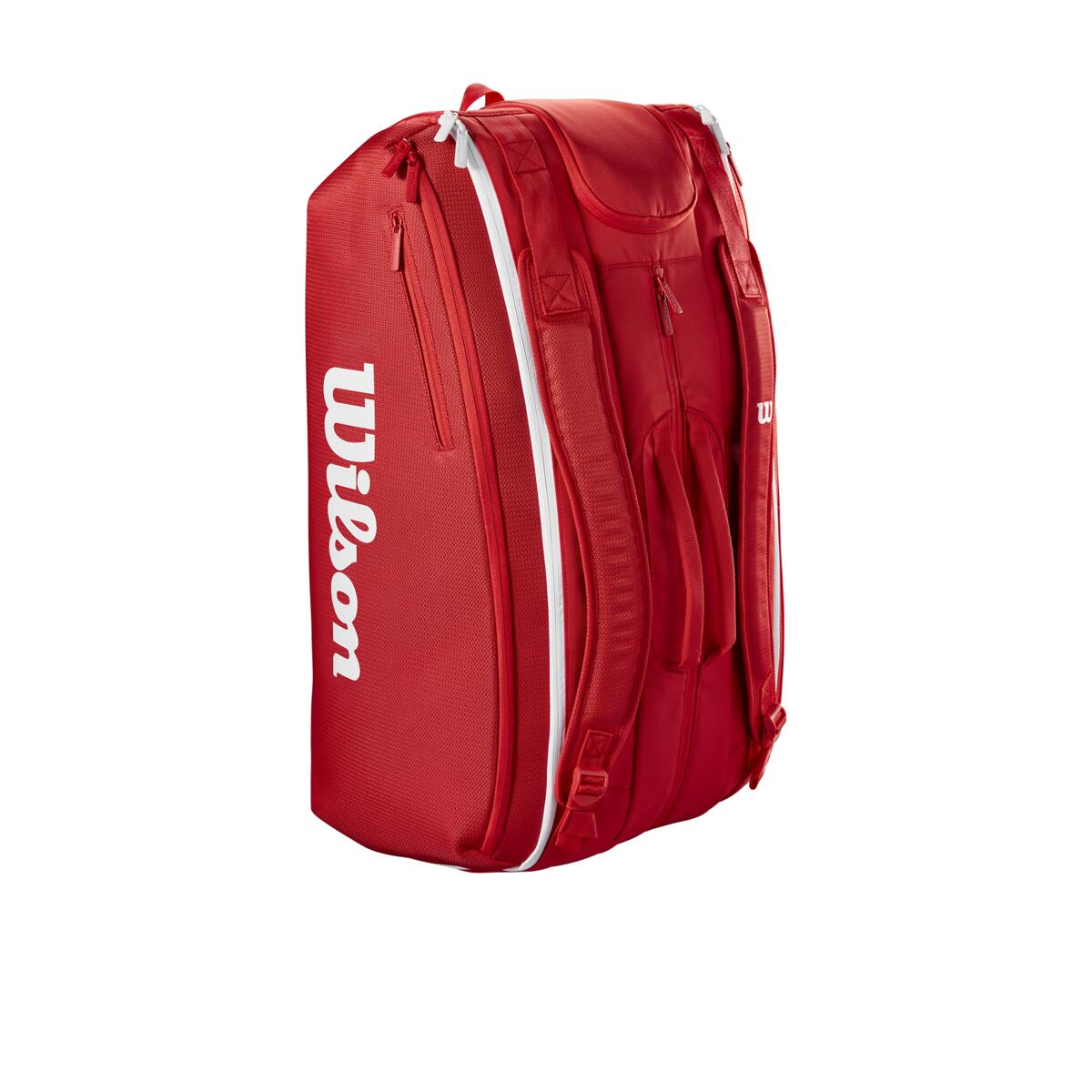 Wilson Super Tour 15 Pack 2025 Racquet Bag (Red) - RacquetGuys.ca