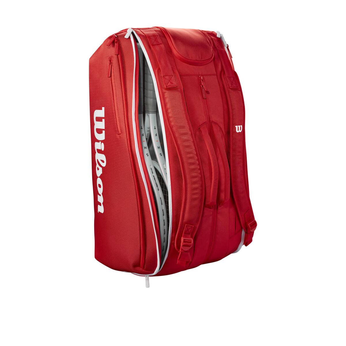 Wilson Super Tour 15 Pack 2025 Racquet Bag (Red) - RacquetGuys.ca