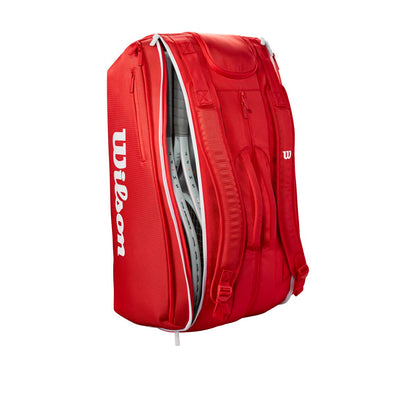 Wilson Super Tour 15 Pack 2025 Racquet Bag (Red) - RacquetGuys.ca