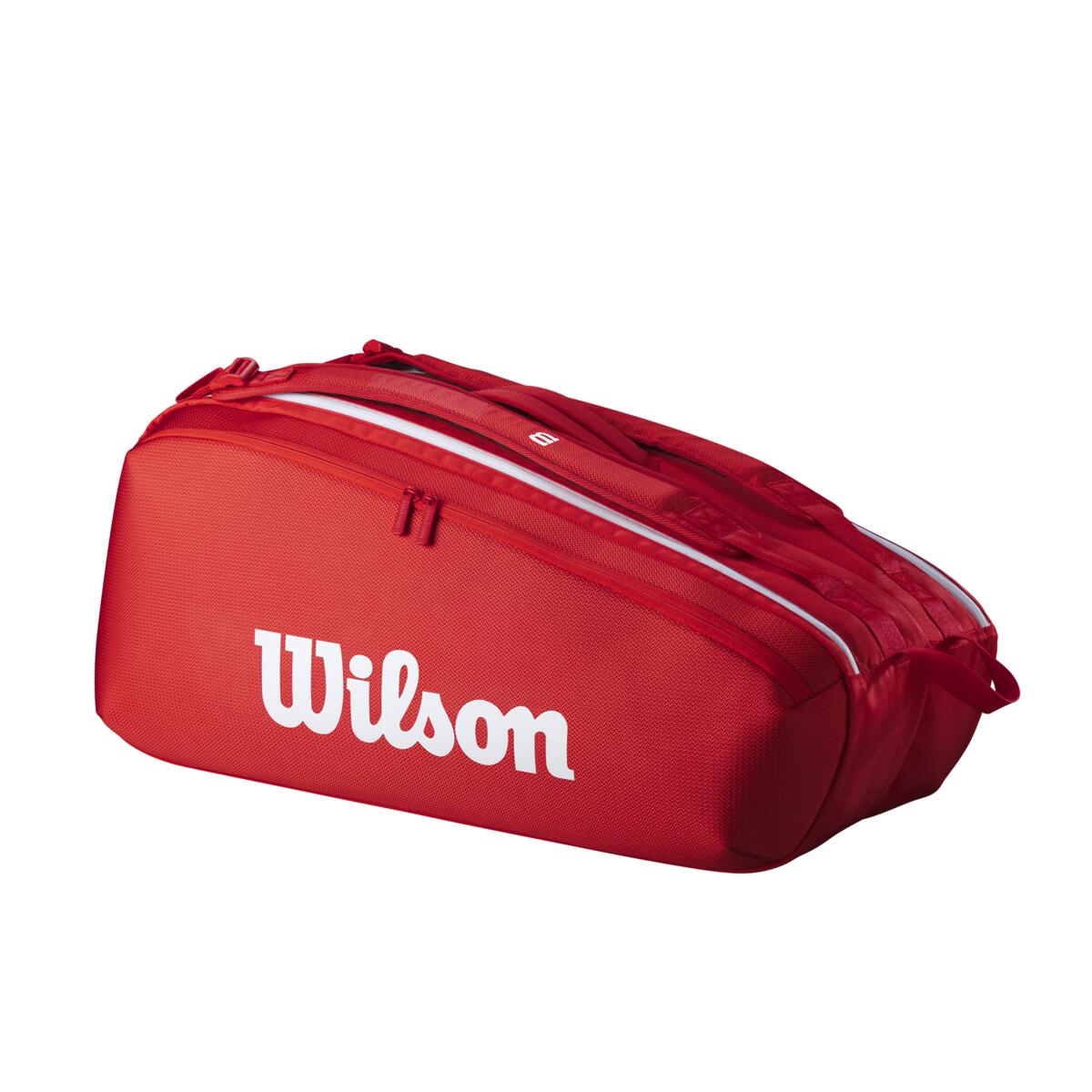 Wilson Super Tour 9 Pack 2025 Racquet Bag (Red) - RacquetGuys.ca
