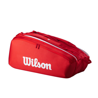 Wilson Super Tour 9 Pack 2025 Racquet Bag (Red) - RacquetGuys.ca