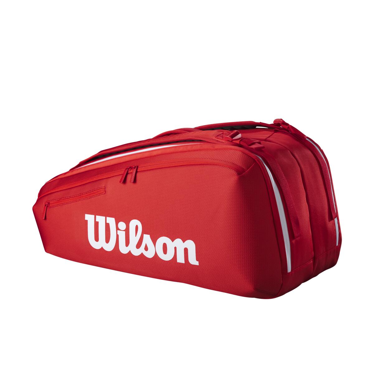 Wilson Super Tour 9 Pack 2025 Racquet Bag (Red) - RacquetGuys.ca