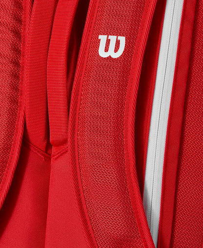 Wilson Super Tour 9 Pack 2025 Racquet Bag (Red) - RacquetGuys.ca