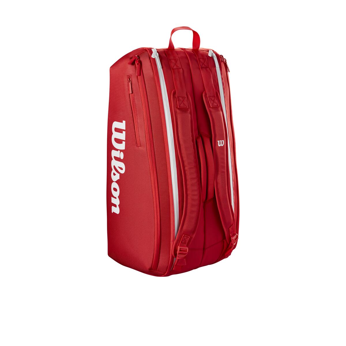 Wilson Super Tour 9 Pack 2025 Racquet Bag (Red) - RacquetGuys.ca