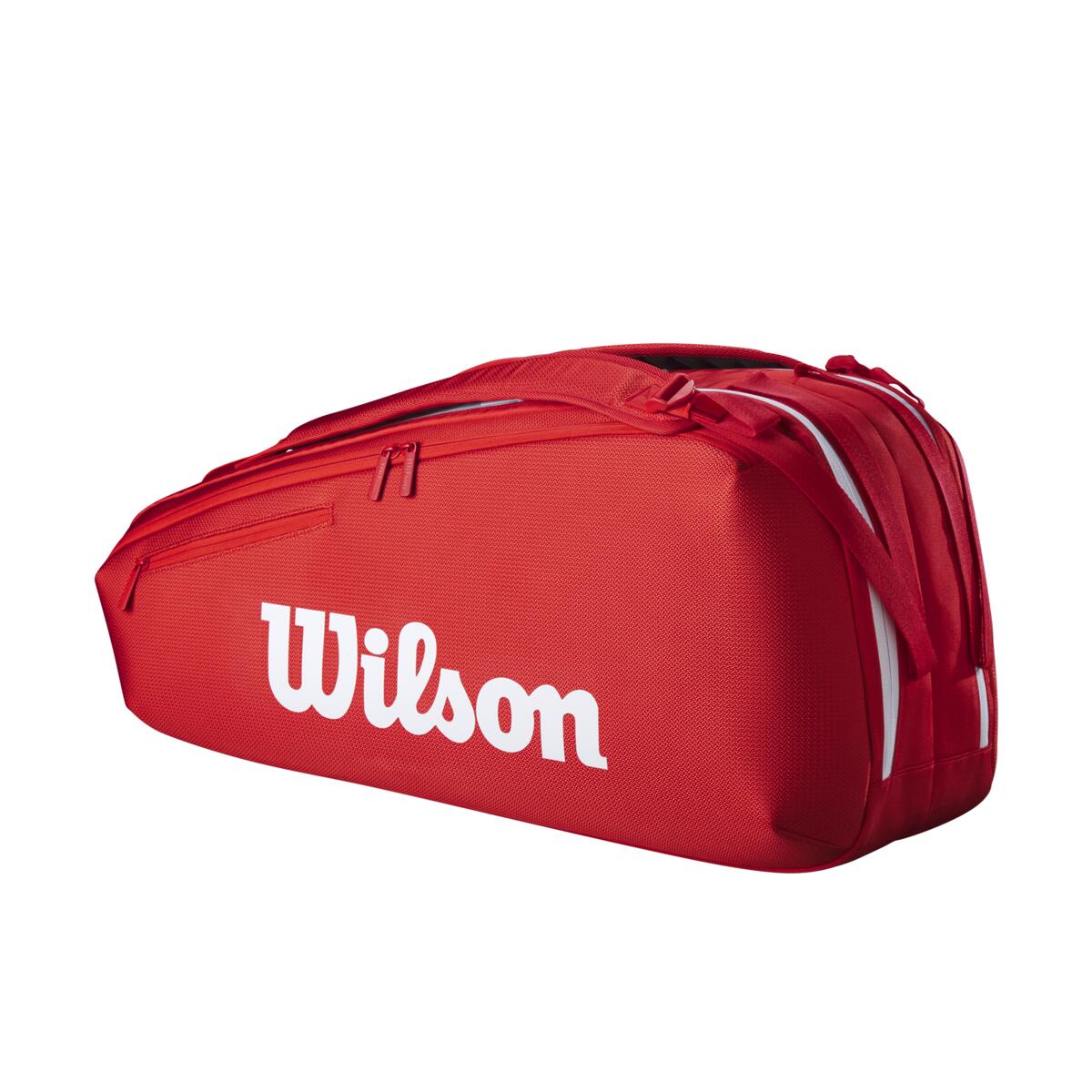 Wilson Super Tour 6 Pack 2025 Racquet Bag (Red) - RacquetGuys.ca