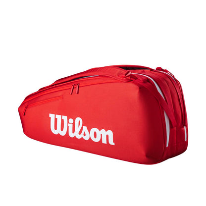 Wilson Super Tour 6 Pack 2025 Racquet Bag (Red) - RacquetGuys.ca