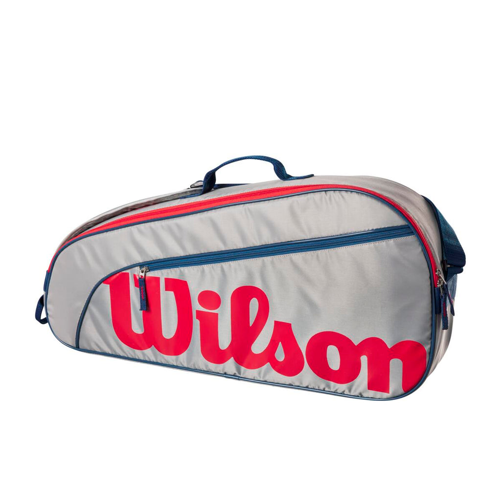 Wilson Junior 3 Pack Bag (Grey/Red/Blue) - RacquetGuys.ca