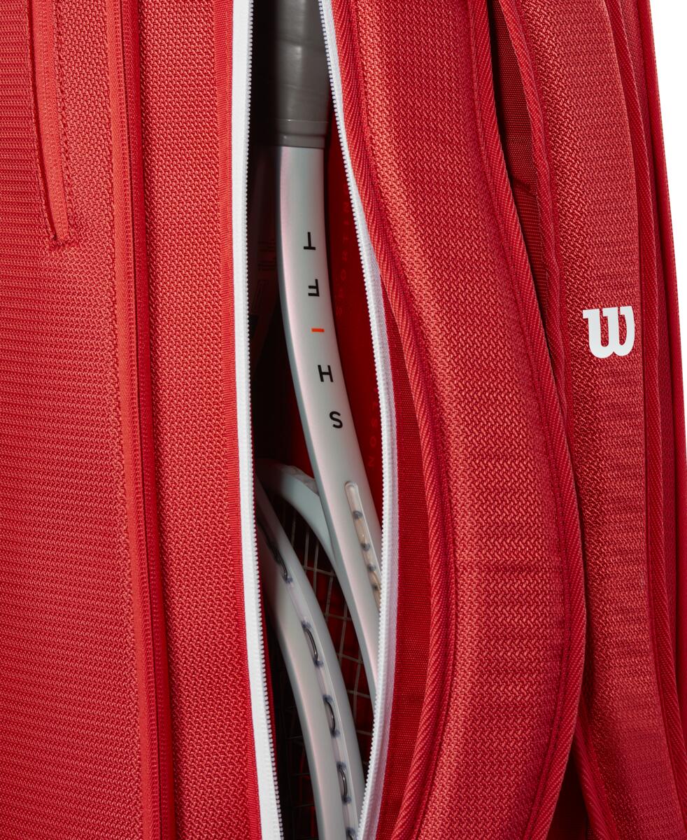 Wilson Super Tour 6 Pack 2025 Racquet Bag (Red) - RacquetGuys.ca