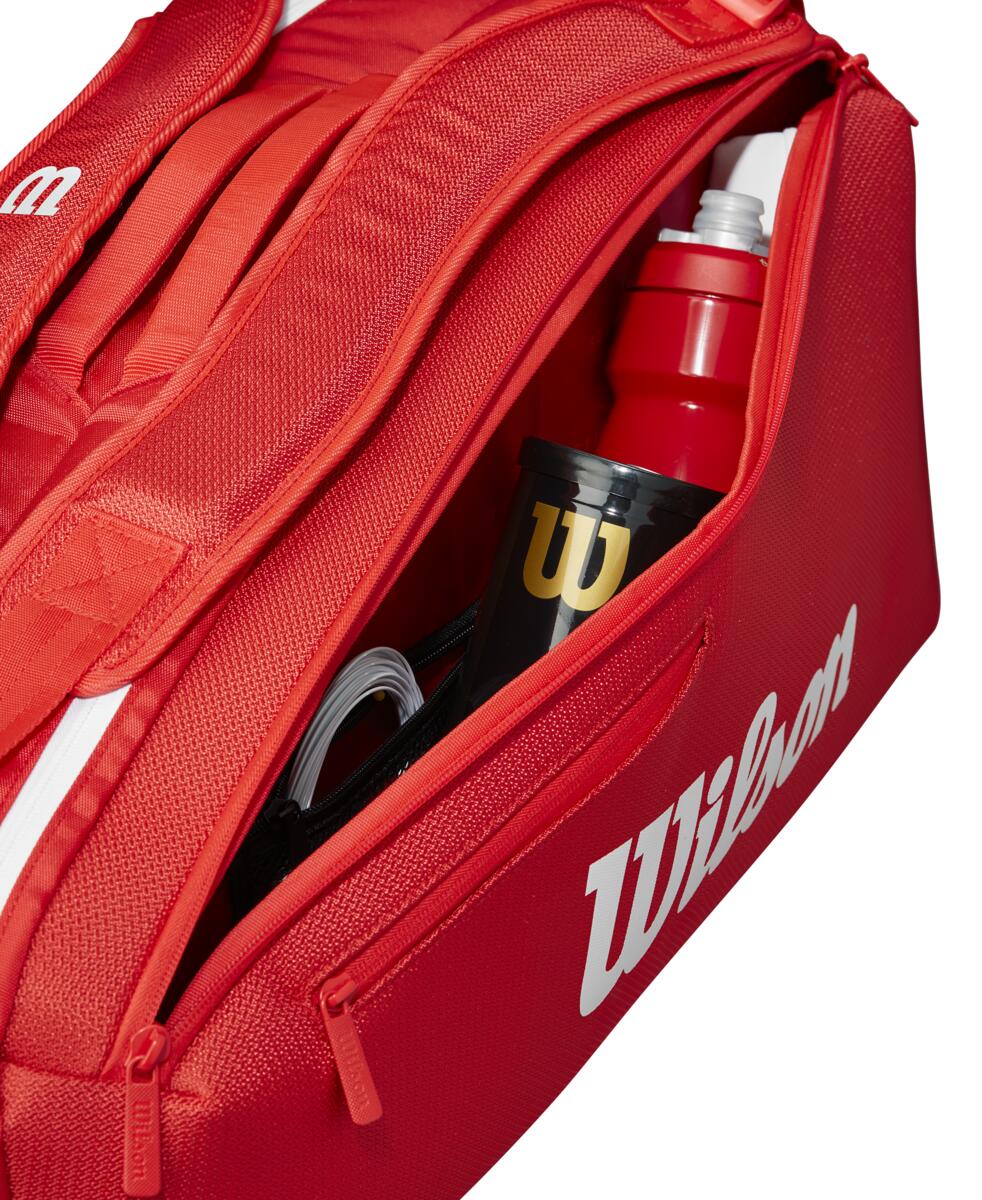 Wilson Super Tour 6 Pack 2025 Racquet Bag (Red) - RacquetGuys.ca