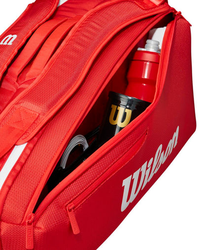 Wilson Super Tour 6 Pack 2025 Racquet Bag (Red) - RacquetGuys.ca