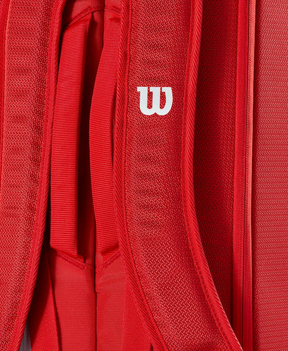 Wilson Super Tour 6 Pack 2025 Racquet Bag (Red) - RacquetGuys.ca