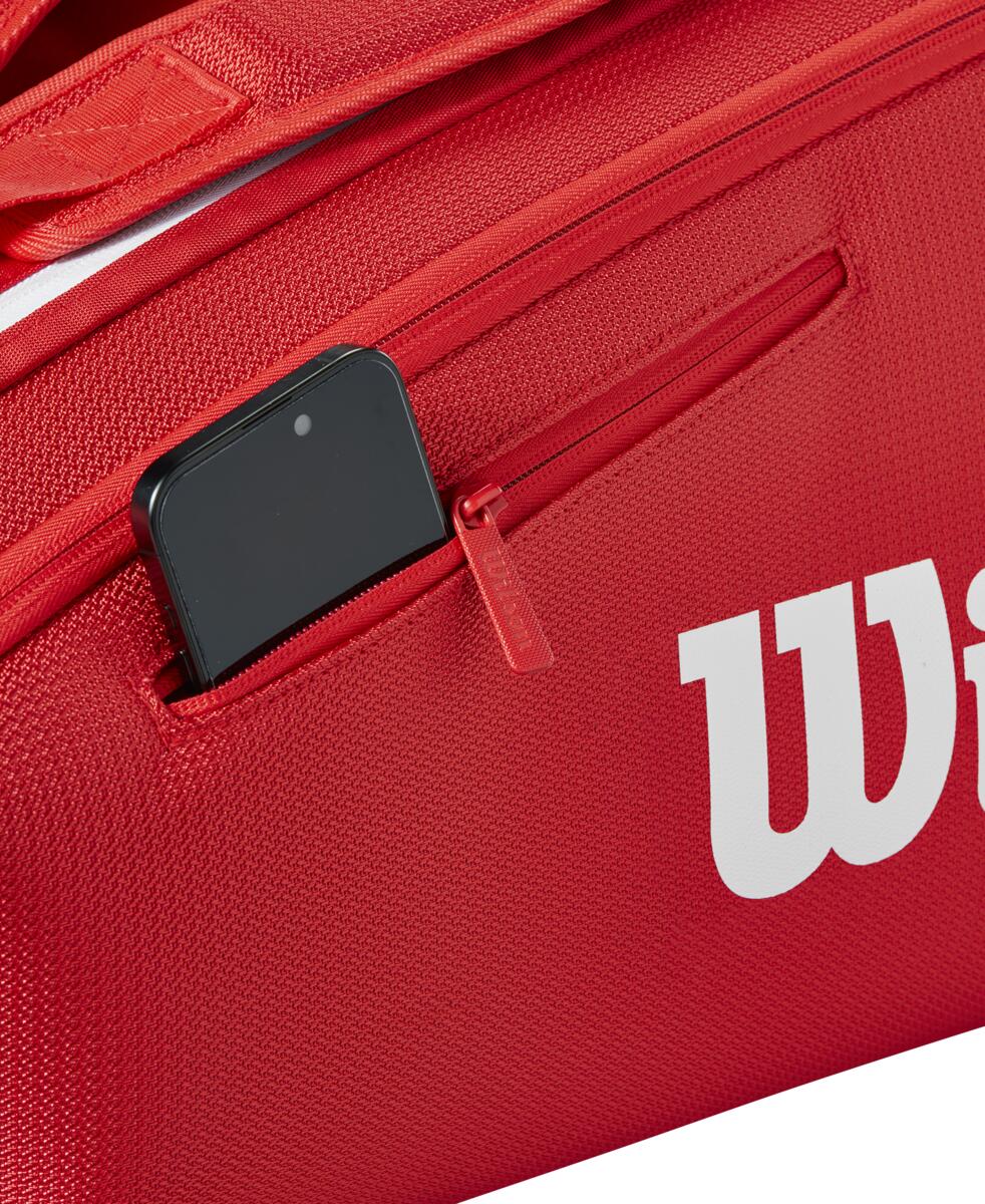 Wilson Super Tour 6 Pack 2025 Racquet Bag (Red) - RacquetGuys.ca