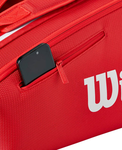 Wilson Super Tour 6 Pack 2025 Racquet Bag (Red) - RacquetGuys.ca