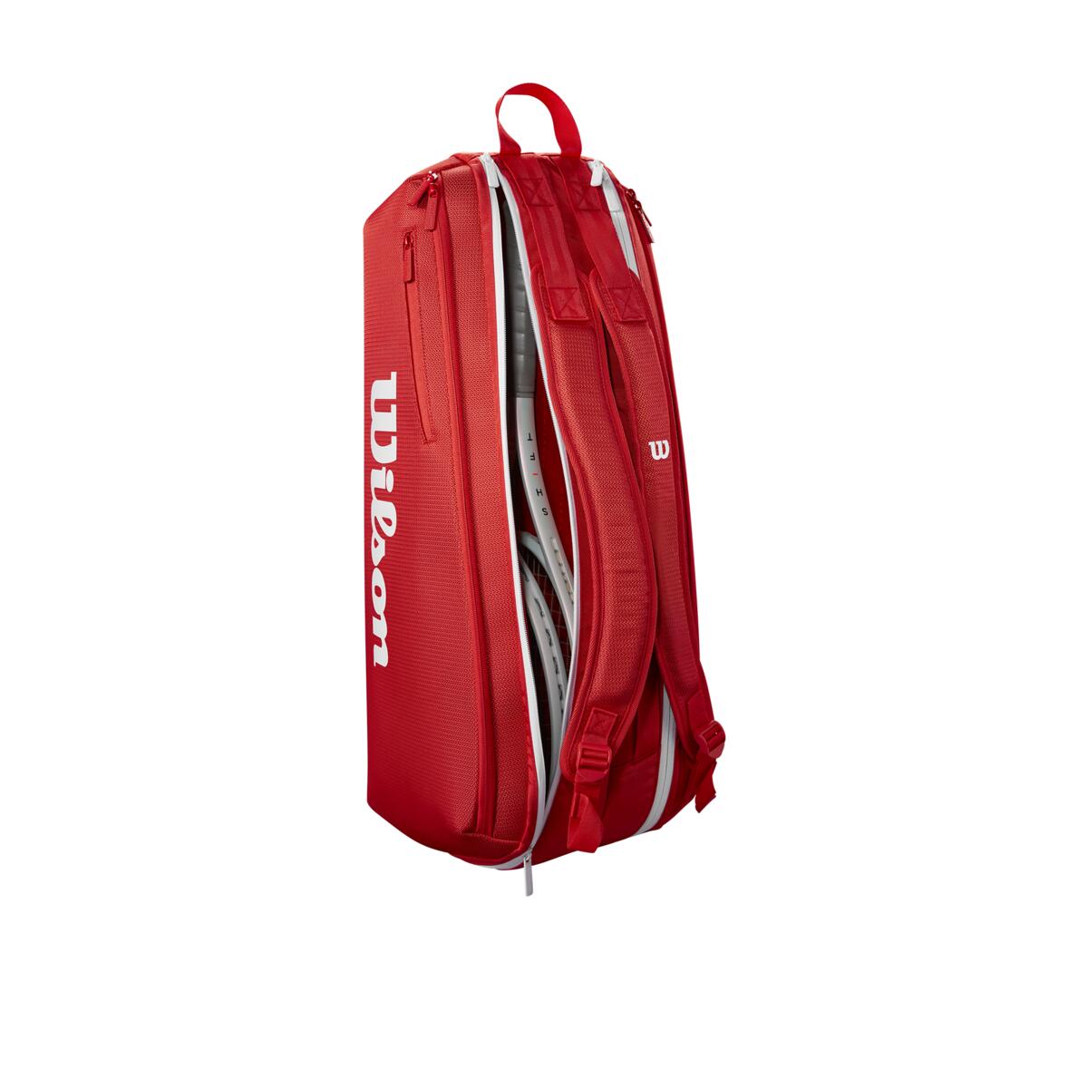 Wilson Super Tour 6 Pack 2025 Racquet Bag (Red) - RacquetGuys.ca