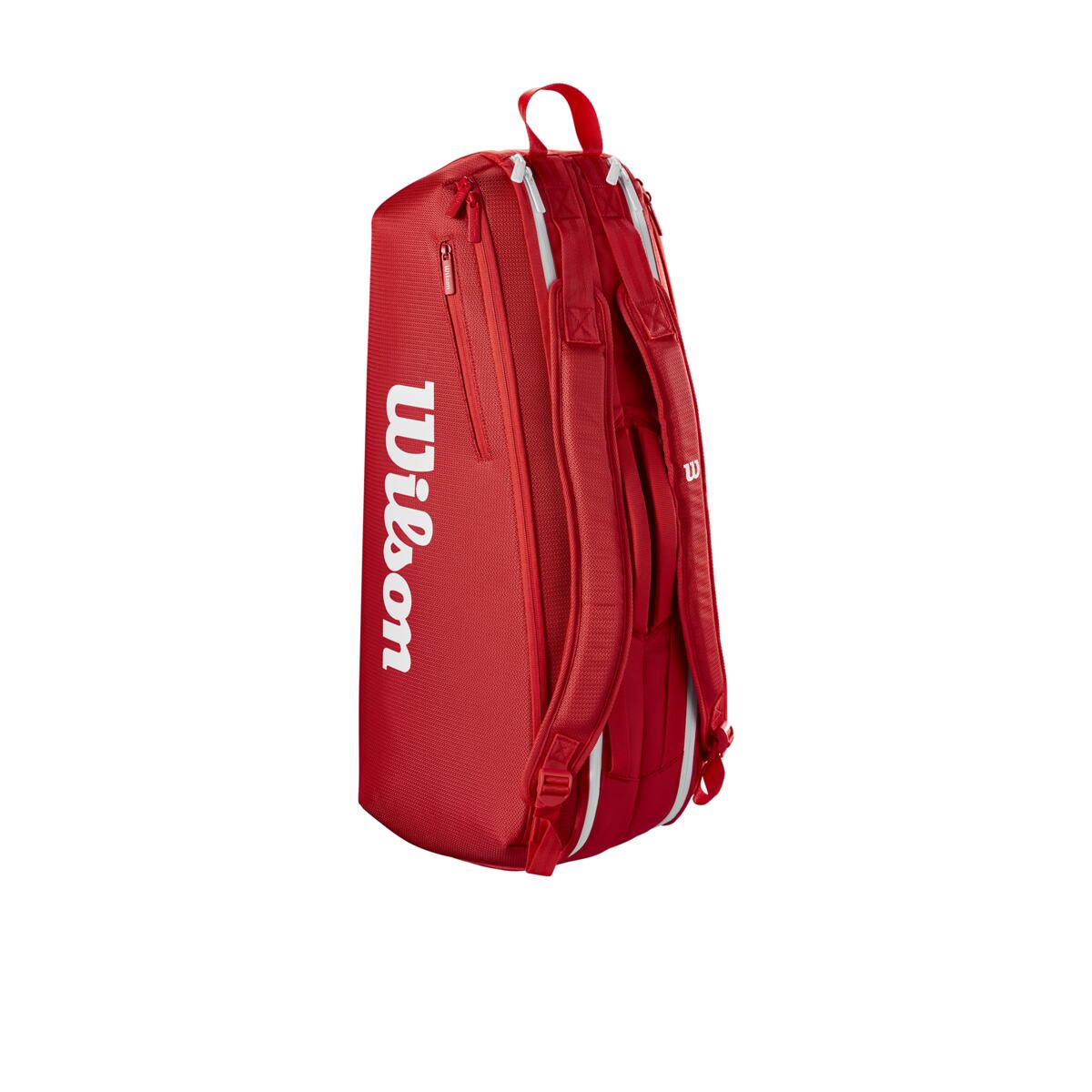 Wilson Super Tour 6 Pack 2025 Racquet Bag (Red) - RacquetGuys.ca
