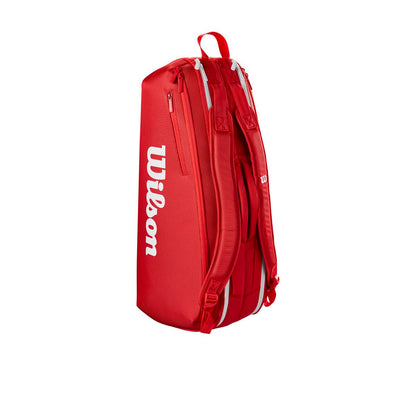 Wilson Super Tour 6 Pack 2025 Racquet Bag (Red) - RacquetGuys.ca