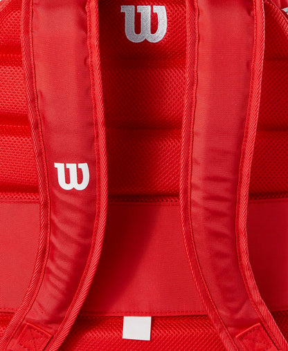 Wilson Super Tour Backpack 2025 Racquet Bag (Red) - RacquetGuys.ca