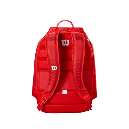 Wilson Super Tour Backpack 2025 Racquet Bag (Red) - RacquetGuys.ca