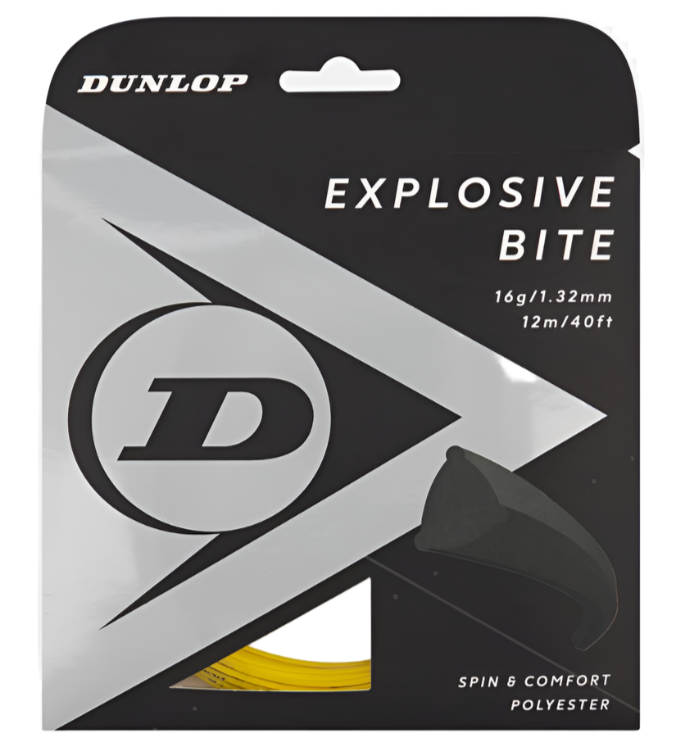 Dunlop Explosive Bite 16/1.32 Tennis String (Yellow) - RacquetGuys.ca