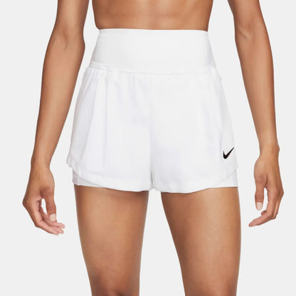 Nike Women's Dri-FIT Advantage Short (White/Black) - RacquetGuys.ca