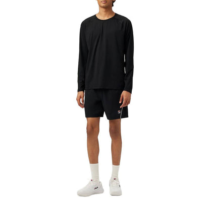 Fila Men's Piped Stretch Woven Short (Black/White) - RacquetGuys.ca