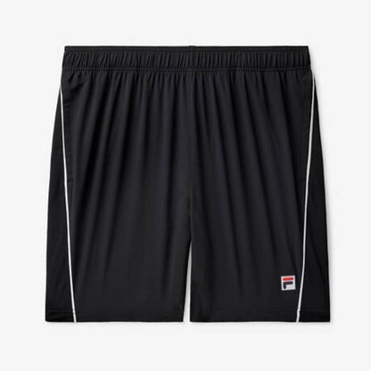 Fila Men's Piped Stretch Woven Short (Black/White) - RacquetGuys.ca