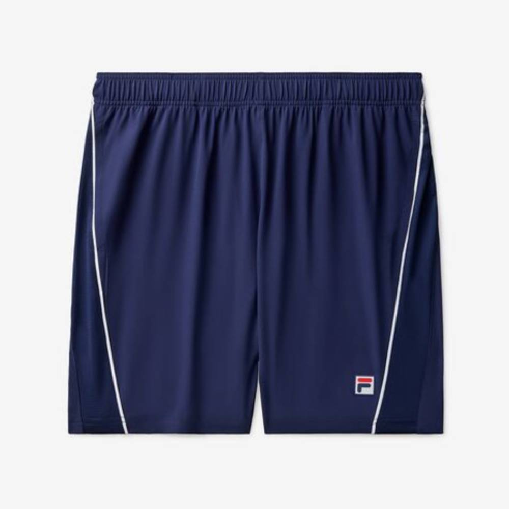 Fila Men's Piped Stretch Woven Short (Fila Navy/White) - RacquetGuys.ca