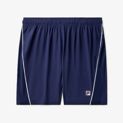 Fila Men's Piped Stretch Woven Short (Fila Navy/White) - RacquetGuys.ca