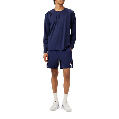 Fila Men's Piped Stretch Woven Short (Fila Navy/White) - RacquetGuys.ca