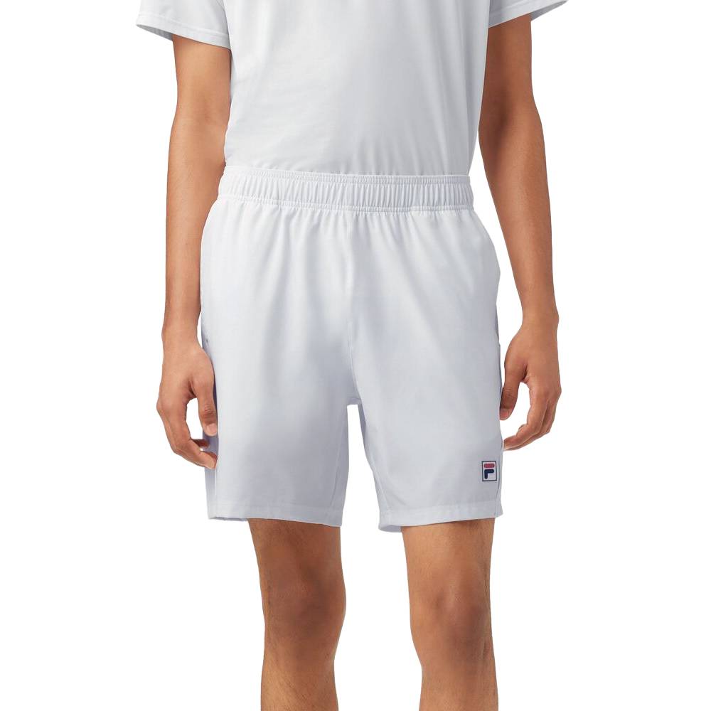 Fila Men's Piped Stretch Woven Short (White) - RacquetGuys.ca