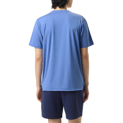 Fila Men's Scallop Hem Heather Crew Top (Dazzling Blue Heather) - RacquetGuys.ca