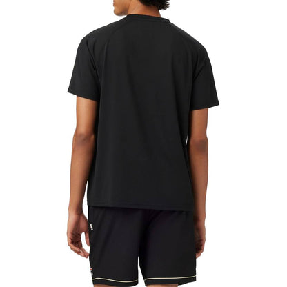 Fila Men's Short Sleeve Crewneck Top (Black) - RacquetGuys.ca