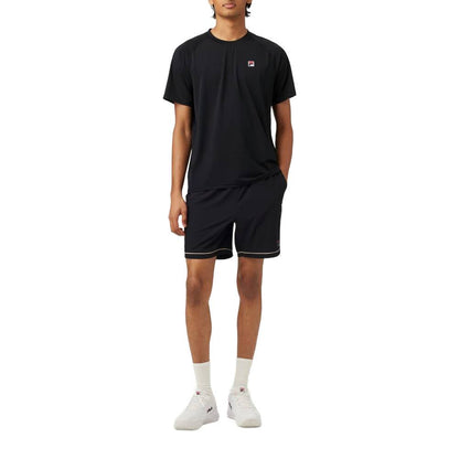 Fila Men's Short Sleeve Crewneck Top (Black) - RacquetGuys.ca