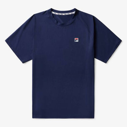 Fila Men's Short Sleeve Crewneck Top (Fila Navy) - RacquetGuys.ca