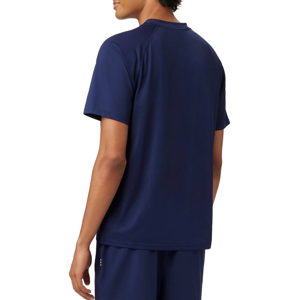 Fila Men's Short Sleeve Crewneck Top (Fila Navy) - RacquetGuys.ca