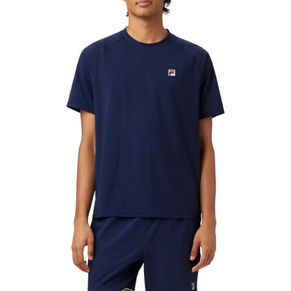 Fila Men's Short Sleeve Crewneck Top (Fila Navy) - RacquetGuys.ca