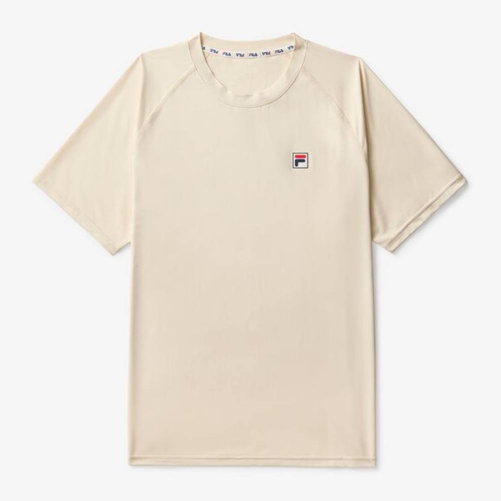 Fila Men's Short Sleeve Crewneck Top (Gardenia) - RacquetGuys.ca