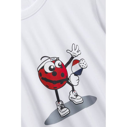 Fila Men's Short Sleeve Graphic Crew Top (White) - RacquetGuys.ca