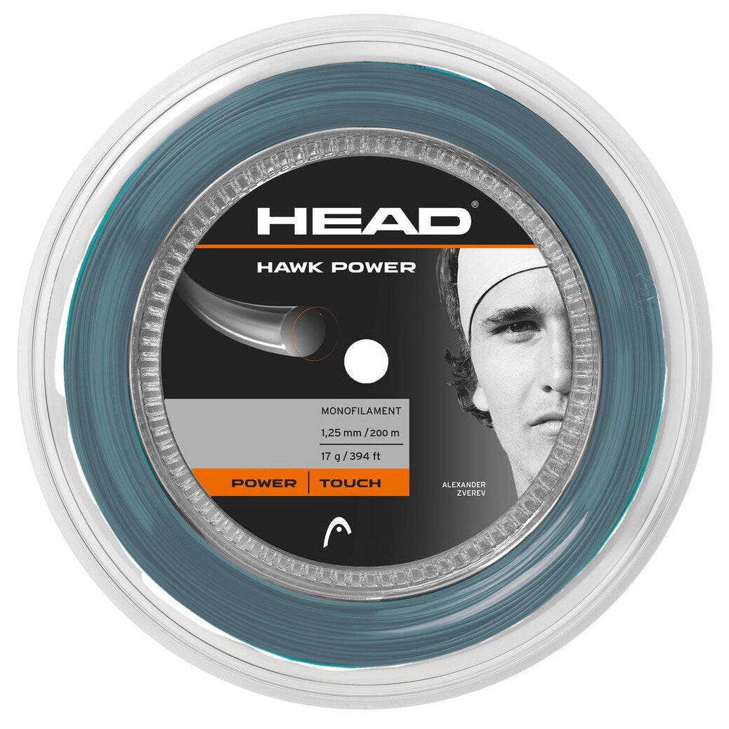 Head Hawk Power 17/1.25 Tennis String Reel (Petrol) - RacquetGuys.ca