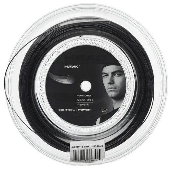Head Hawk 17/1.25 Tennis String Reel (Black) - RacquetGuys.ca