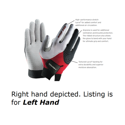 Head AMP Pro Racquetball Glove (Red/White/Black) - RacquetGuys.ca