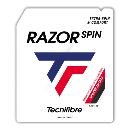 Tecnifibre Razor Spin 18/1.15 Tennis String (Carbon) - RacquetGuys.ca